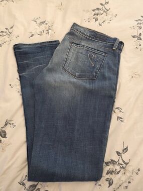Citizens Of Humanity blue denim low waist straight leg jeans